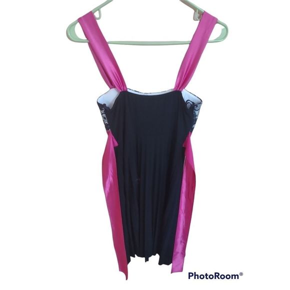 Taboo Women's Hot Pink and Black Dress Size M - Picture 3 of 6